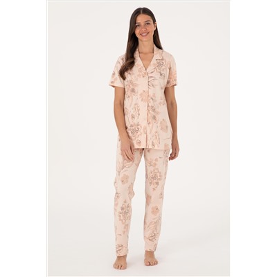 Kadın Bej Pijama Takımı