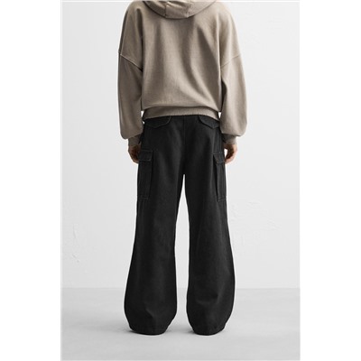 PANTALÓN DENIM CARGO BAGGY FIT