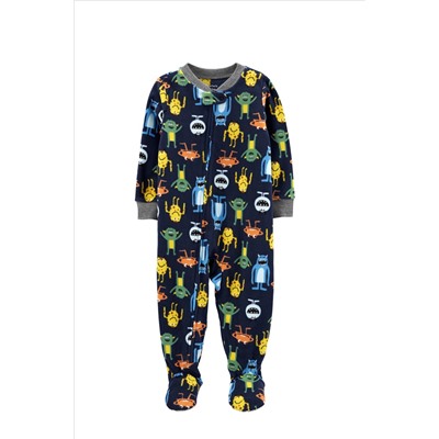 1-Piece Monster Fleece Footie PJs