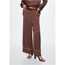 Pantalón satinado lunares -  Mujer | MANGO OUTLET Melilla