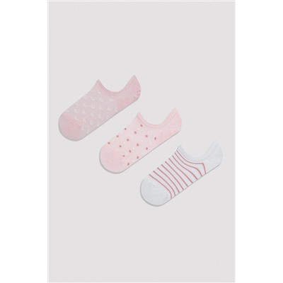 Penti, Pinky Heart 3lü Sneaker Çorap