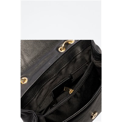 Bandolera de piel - Negro