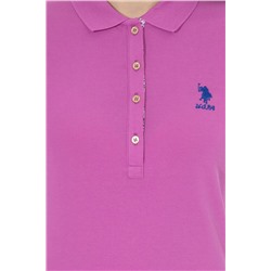 Kadın Menekşe Basic Polo Yaka Tişört
