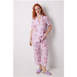 Pijama camisero Capri viscosa flores