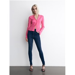 Slim-Jeans mit hoher Leibhöhe