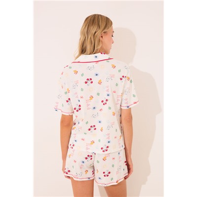 Pijama camisero corto 100% algodón Moomin