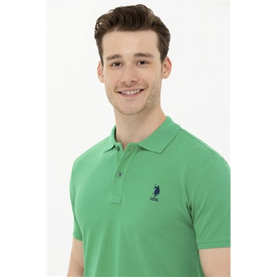 Erkek Yeşil Basic Polo Yaka Tişört