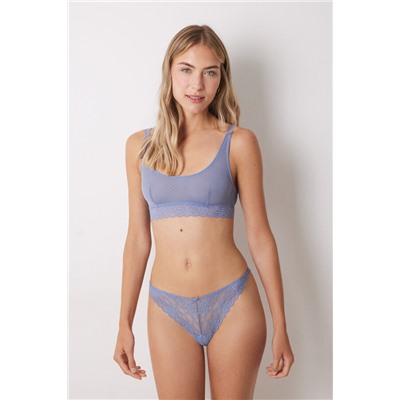 Sujetador top tul plumeti azul