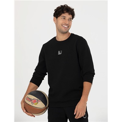 Siyah Regular Fit Sweatshirt