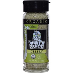 Gourmet Celtic Sea Salt Organic Celery Seasoned Salt Blend – Classic Celery Salt Adds Bold Herb Flavor to a Variety of Dishes, Hand Crafted and Organic, 3.7 Ounces