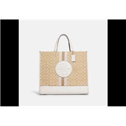 Dempsey Tote 40 In Signature Jacquard With Stripe And Coach Patch