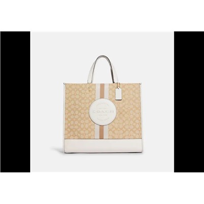 Dempsey Tote 40 In Signature Jacquard With Stripe And Coach Patch