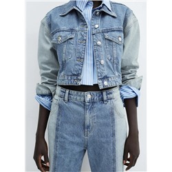 Jeans rectos bicolor