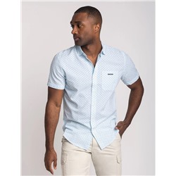SHORT SLEEVE DOT POPLIN SHIRT WITH POCKET