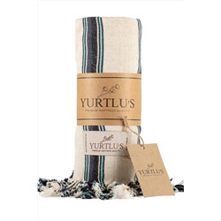 YURTLUS, %100 Pamuk Peştemal, 95x180 Cm , Yumuşak, Plaj Havlusu, Banyo Havlusu, Hızlı Kurur, Premium Kalite