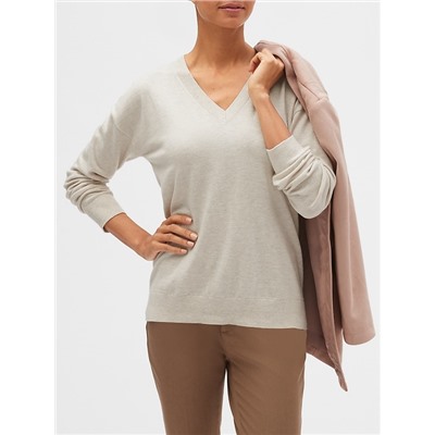 Premium Luxe Washable V-Neck Sweater