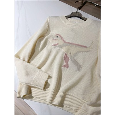 Женский свитер с милым динозавром  COAC*H ОРИГИНАЛ!