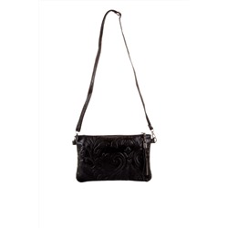 Bandolera de piel Negro