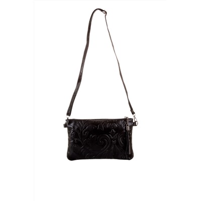 Bandolera de piel Negro