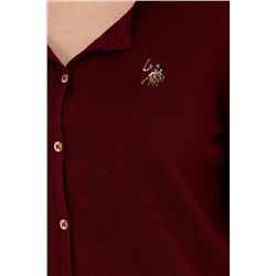 Kadın Bordo Basic Triko Hırka