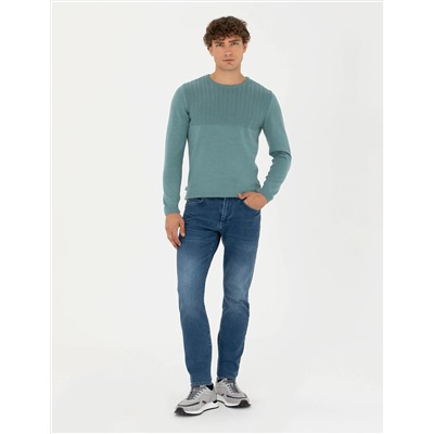 Mint Slim Fit Kazak