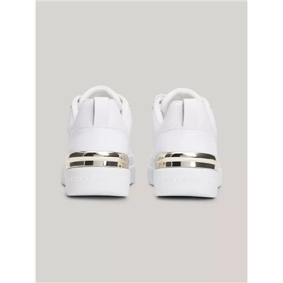 Tommy Hilfiger Monogram Luxe Leather Cupsole Sneaker