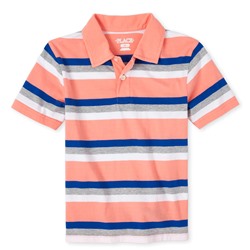 Boys Striped Jersey Polo