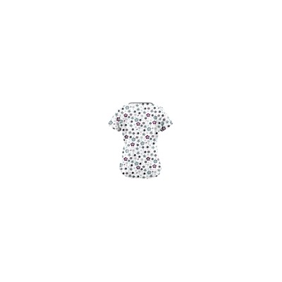 UA Wild Garden White Scrub Top