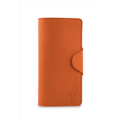 Garbalia Unisex Turuncu Hakiki Deri Portföy Cüzdan Martha DRL-501