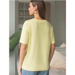 Футболка свободная из премиального хлопка с эластаном