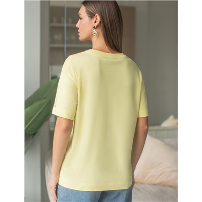 Футболка свободная из премиального хлопка с эластаном