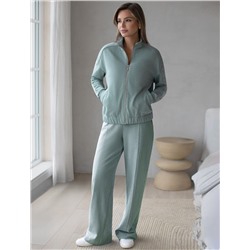 Бомбер среднего объема на молнии из петельчатого футера двухнитки с эластаном