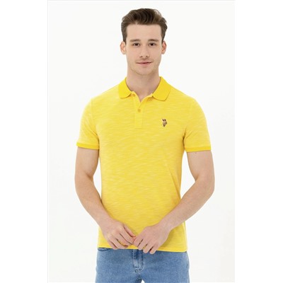 Erkek Koyu Sarı Polo Yaka Tişört