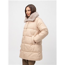 ПАЛЬТО ЖЕНСКОЕ С МЕХОВЫМ ВОРОТНИКОМ