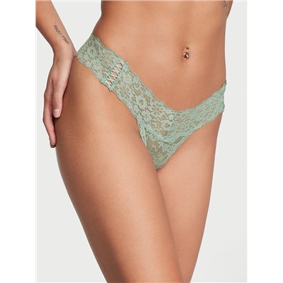 Lace Lace-Up Thong Panty