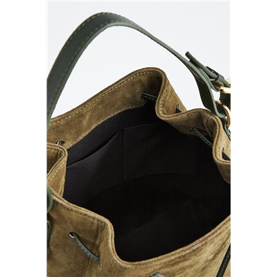 Bolso saco de piel Jila Verde botella