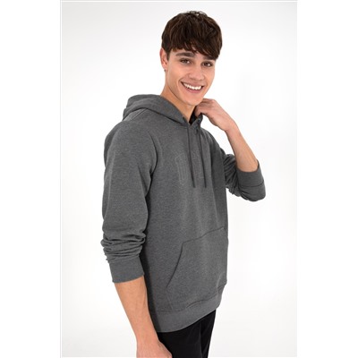 Erkek Antrasit Melanj Basic Sweatshirt