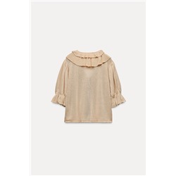 RUFFLED KNIT TOP