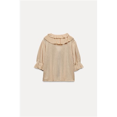 RUFFLED KNIT TOP