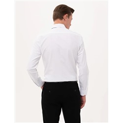 Beyaz Slim Fit Uzun Kollu Basic Gömlek