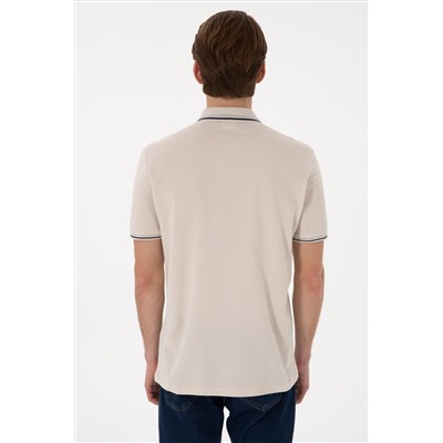 Erkek Regular Fit Polo Yaka Taş Basic Tişört
