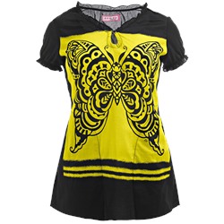 koi Scrubs Deco Butterfly Print Top