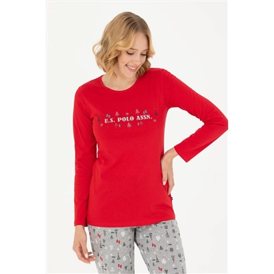 Kadın Kırmızı Pijama Takımı