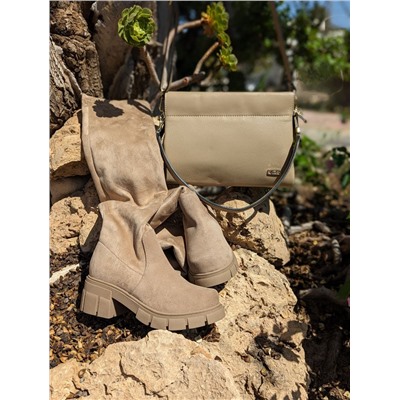 Ab.Zapatos Botines-medias 22 Taupe+Ab.Zapatos PELLE Milan (930) taupe АКЦИЯ