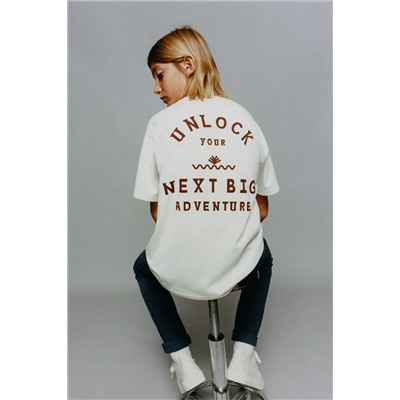 CAMISETA TEXTO FLOCK