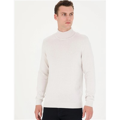 Taş Slim Fit Balıkçı Yaka Basic Triko Kazak