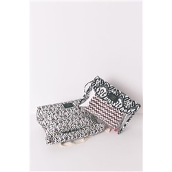 Neceser grande acolchado print hojas