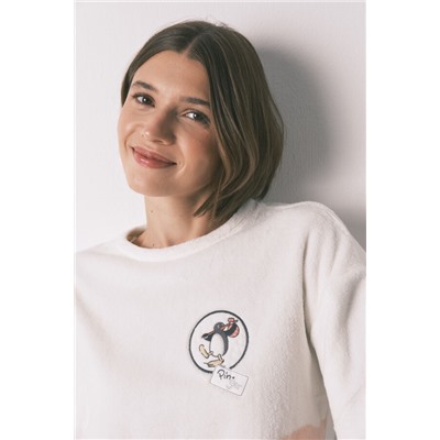 Pijama largo polar suave estampado Pingu