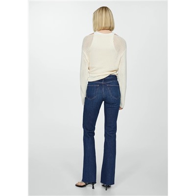 Jeans flare tiro medio