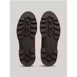 Logo Lace-Up Cleated Leather Boot
